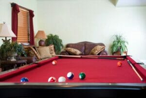 residential pool table installation
