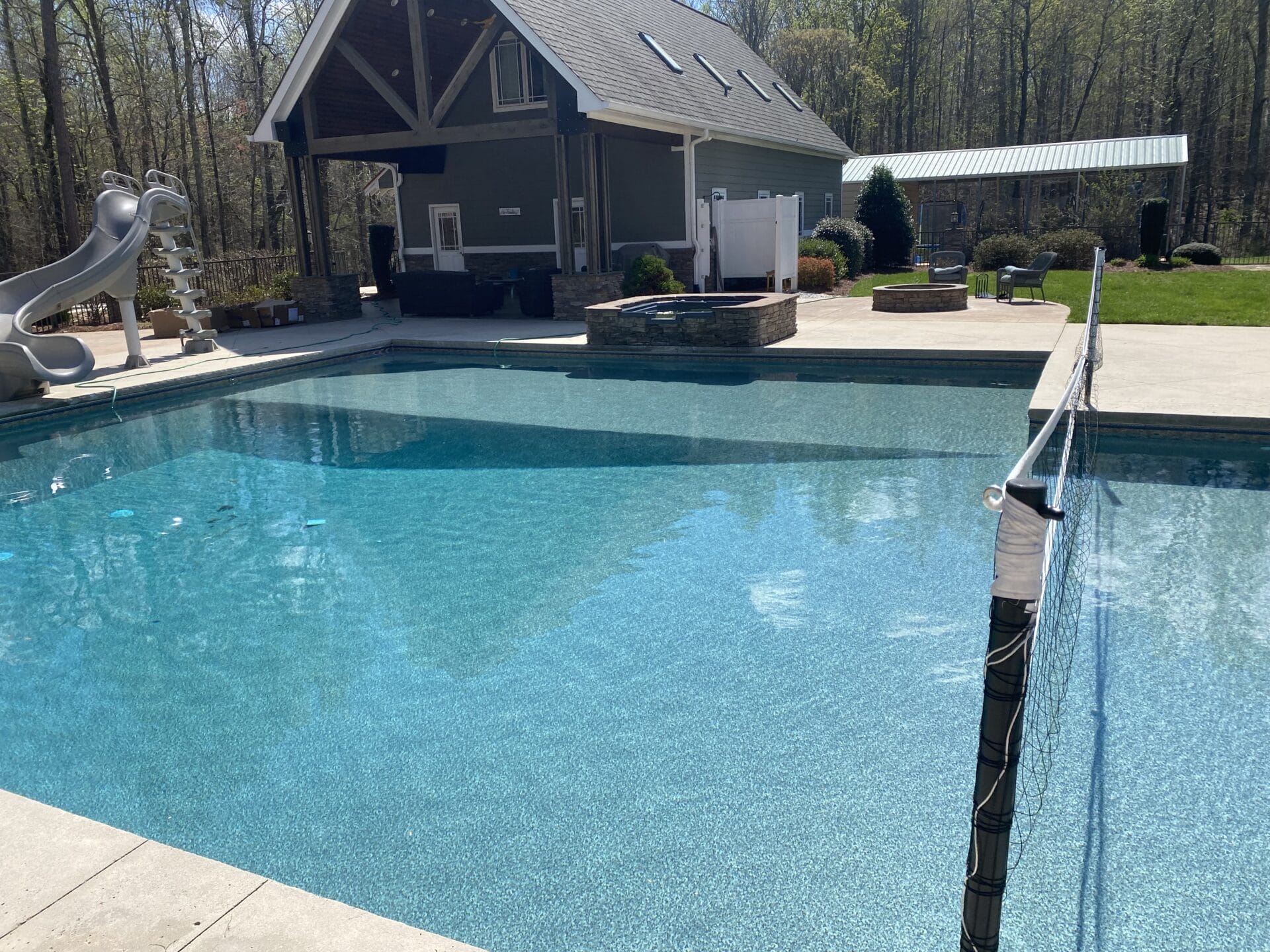 New pool that has been recently cleaned